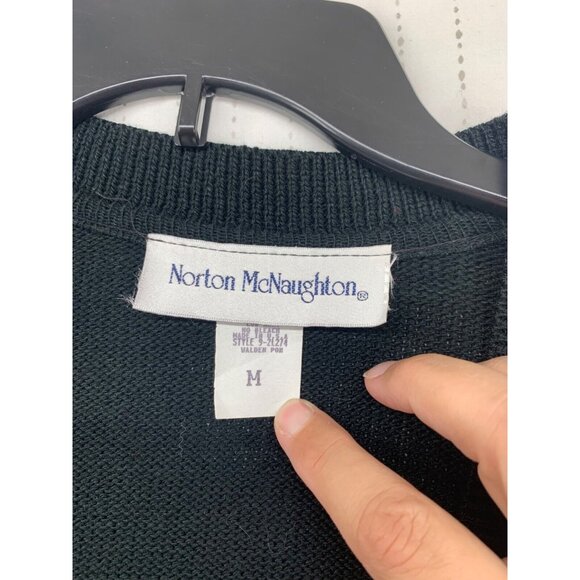 Vintage Norton McNaughton Women Cardigan Sz M Fair Isle Floral Christmas Holiday - Picture 4 of 9